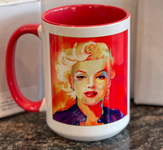 Marilyn Monroe I ceramic mug for Marilyn Monroe fan. Coffee mug gift for her and boyfriend gift.