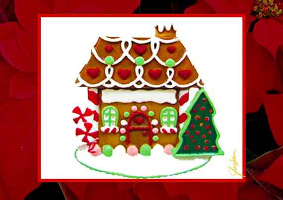 TRAY Gingerbread House Christmas Decor Glass Cutting Board. Holiday Decor Serving Platter to Cut, Serve, and Display