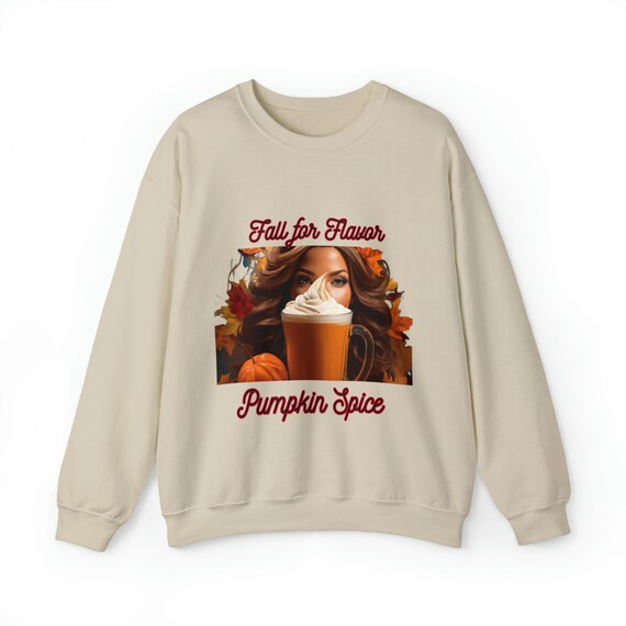Sweatshirt Unisex, Crewneck Sweatshirt Heavy Blend™cotton and polyester, fall pumpkin spice coffee, Fall for Flavor, gift for her