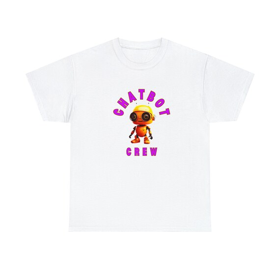 Unisex Tee, Heavy Cotton, Chatbot Crew, 100% cotton tshirt
