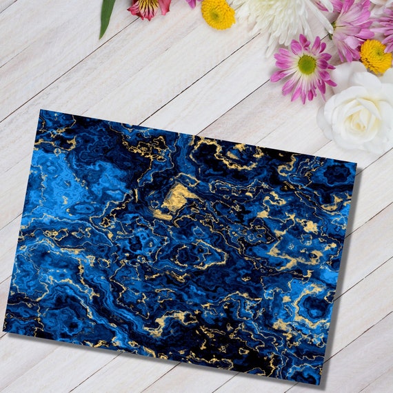 Marble Design Blue Glass Cutting Board, Perfect design for Wedding Gifts and Anniversary gifts. Use as veggie serving tray, cheese board,