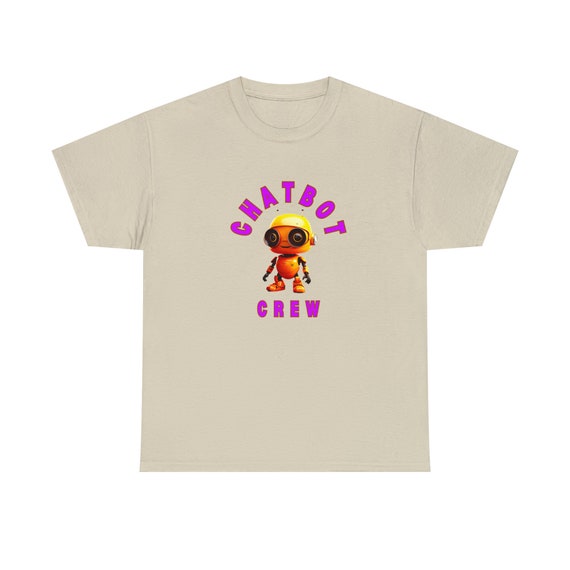Unisex Tee, Heavy Cotton, Chatbot Crew, 100% cotton tshirt