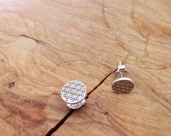 Silver earrings &quot;Flower of Life&quot;