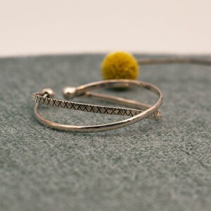 Statement  Silberarmreif "Lakshmi" aus 925 Sterling Silber, verstellbar
