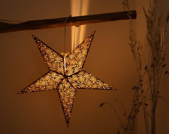 Estrella de papel con estampado negro, estrella de Navidad, temporada de Adviento, papel de terciopelo negro