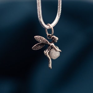 Necklace with little elf/fairy, children&#39;s jewelry, 925 sterling silver