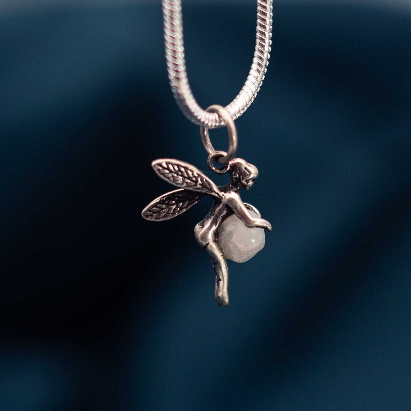 4 ciondoli a forma di fata in argento sterling, ciondoli a forma di