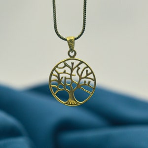 Necklace with golden tree of life pendant