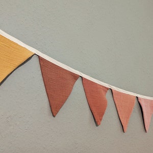 Colorful pennant chain RAINBOW made of muslin, children&#39;s room garland, colorful decorative garland, 3 m