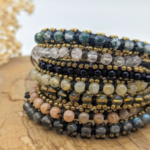Macrame gemstone bracelet