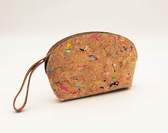 Vegan cork make-up bag, wash bag, cosmetic bag, 13x19x3cm