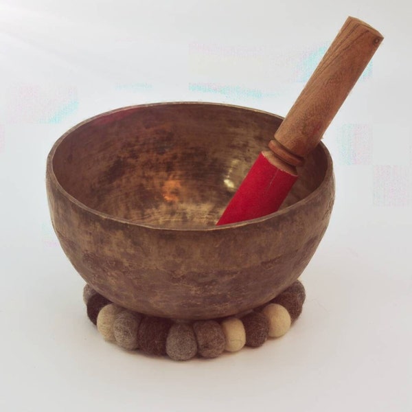 Old handmade chakra singing bowl from Nepal