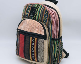 Veganer Ethno Hanf Rucksack FLORA