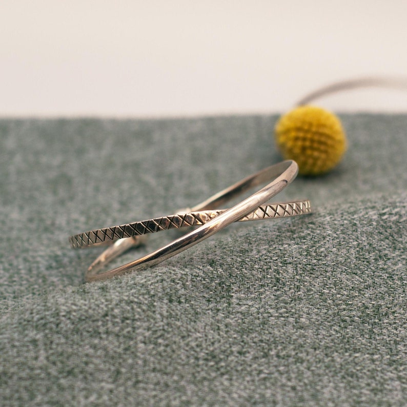 Statement  Silberarmreif "Lakshmi" aus 925 Sterling Silber, verstellbar