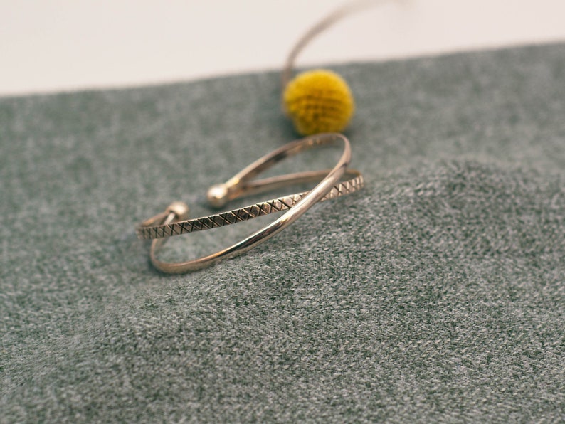 Statement  Silberarmreif "Lakshmi" aus 925 Sterling Silber, verstellbar