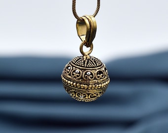 Engelsrufer, sound ball SHAKTI, brass necklace with bell, maternity necklace