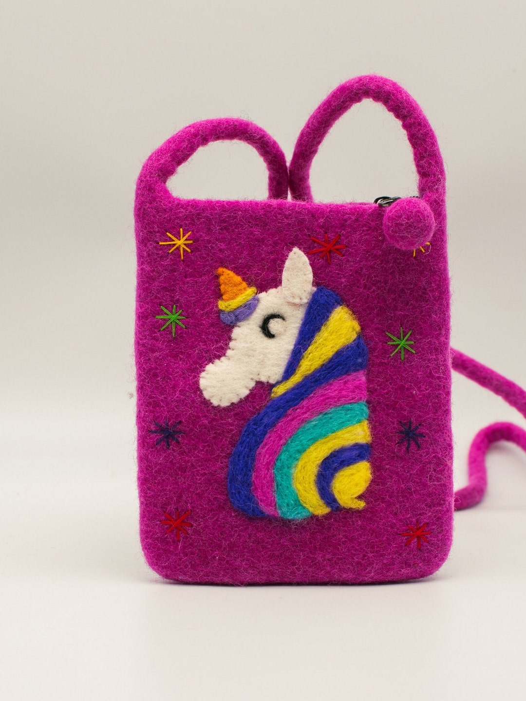 Einhorn Kindertasche, gefilzt, in rosa oder lila, Geschenk