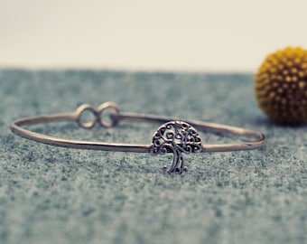 Dainty bracelet "Tree of Life", made of 925 sterling silver