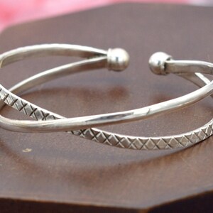 Statement  Silberarmreif "Lakshmi" aus 925 Sterling Silber, verstellbar