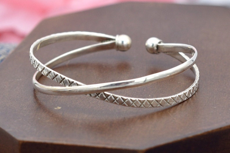 Statement  Silberarmreif "Lakshmi" aus 925 Sterling Silber, verstellbar