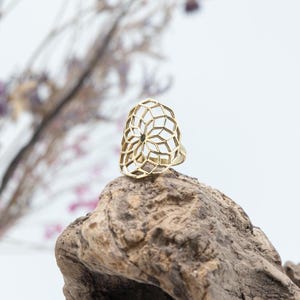 Flower of Life Mandala Ring made of brass