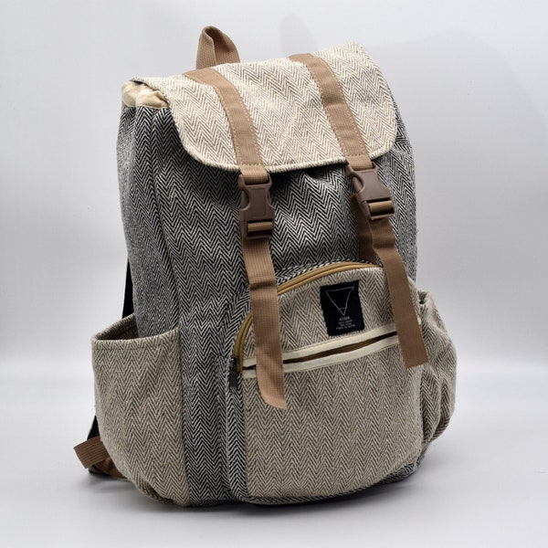 Vegan hemp backpack MILO, sustainable backpack for men and women