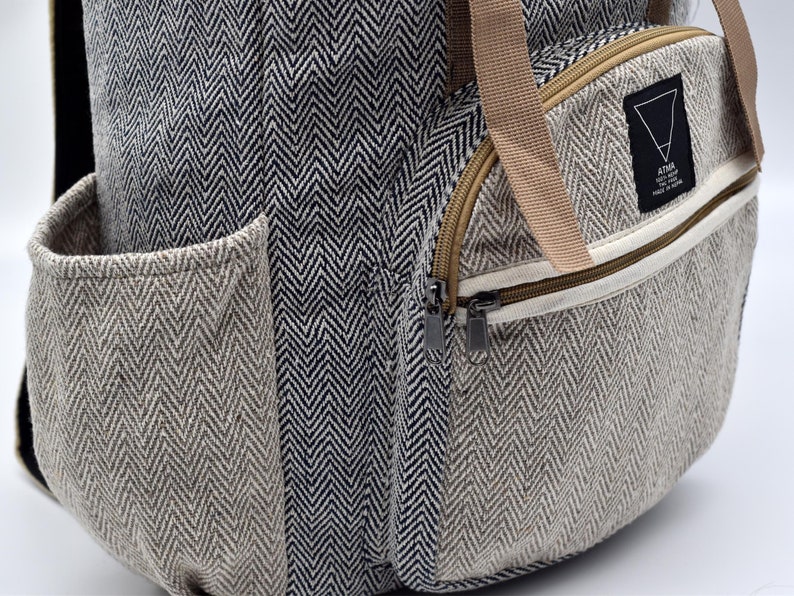 Veganer Hanf Rucksack MILO, beige