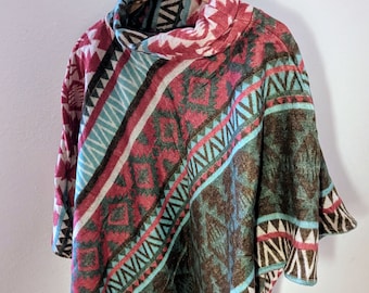 Poncho étnico acogedor ISLA, para hombre y mujer.