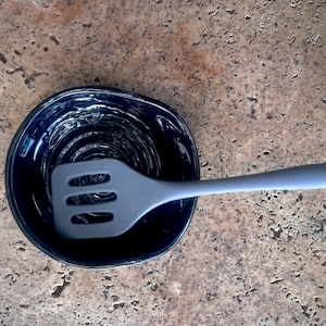 Handmade Ceramic Spoon Rest | Pottery Utensil Holder | Kitchen Decor | Teabag Holder | Modern Minimalist Dish