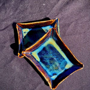 Small Ceramic Catch All Dish | Handmade Pottery Trinket Tray | Jewelry Organizer | Boho Decor