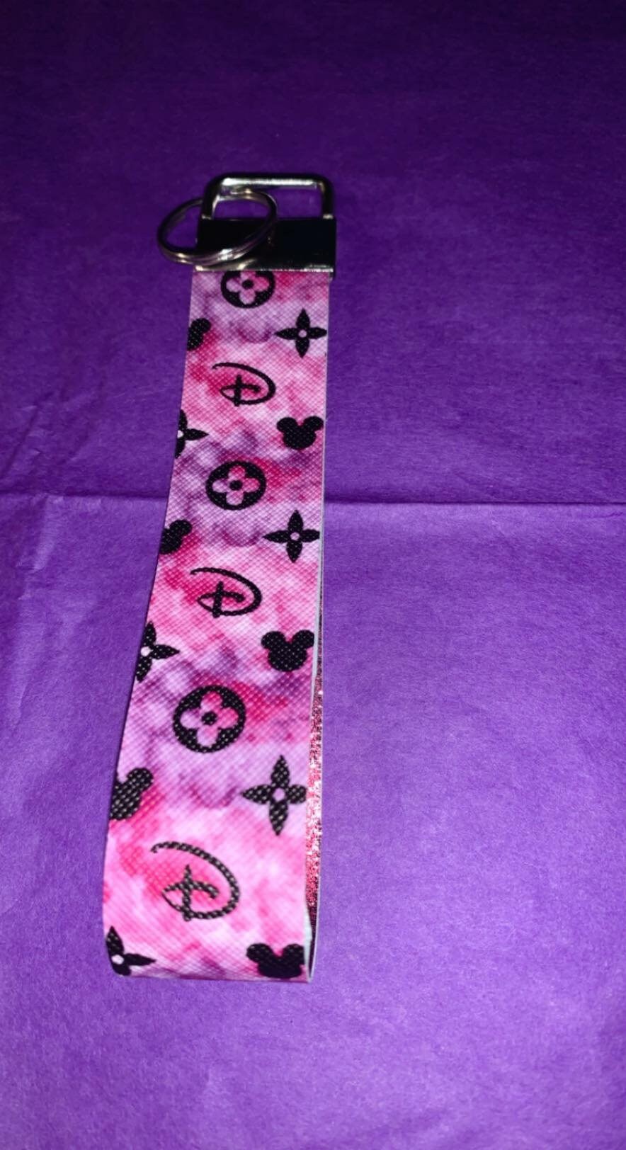 Faux leather key fob wristlet Etsy