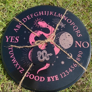 Round spirit Board, spirit mat, talking board, spirit board, divination tool,