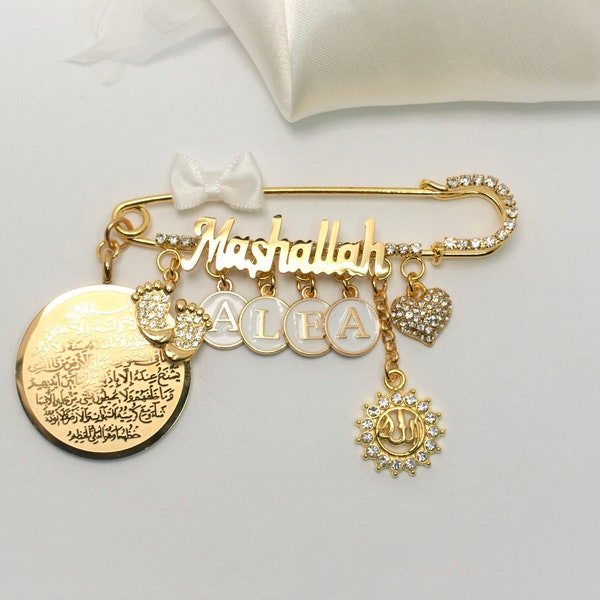 Mashallah Baby Pin, Stroller Pin, Geburtsgeschenk, Taufgeschenk, Kinderwagen Pin