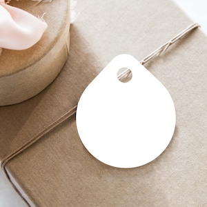 Tear drop shape Printable Tag Template / Templett Digital Tag - 2" x 3.5" Blank Gift Tags template - png, pdf, svg, eps - Droplet Tag blanks