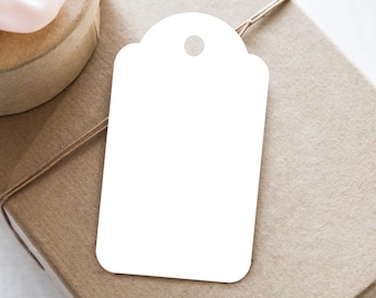 Printable Tag Template / Digital Tag Template -1.5" x 2" Rounded Blank Gift Tags template - png, pdf, svg, eps - Create your own tags!