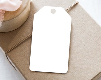 Printable Tags Template / Digital Tags Template - 2" x 3.5" Blank Gift Tags template - png, pdf, svg, eps - Create your own tags! Tag blanks