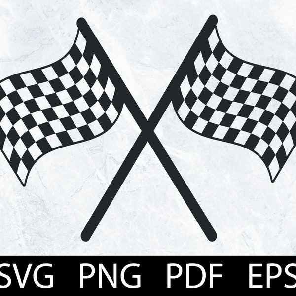 Checkered Flag SVG for Racing Enthusiasts - Race flag PDF - Car Flag PNG - Checker Flag Cricut Silhouette - Digital Download cutting files