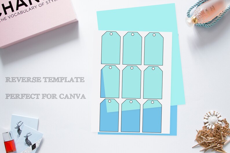 Printable Tags Template / Digital Tags Template 2 X 3.5 Blank Gift Tags