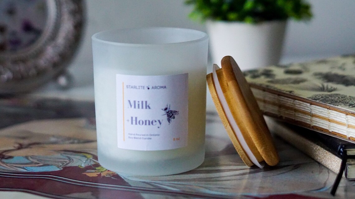 Oatmeal Milk and Honey Scented Candle Scented cozy candle Etsy