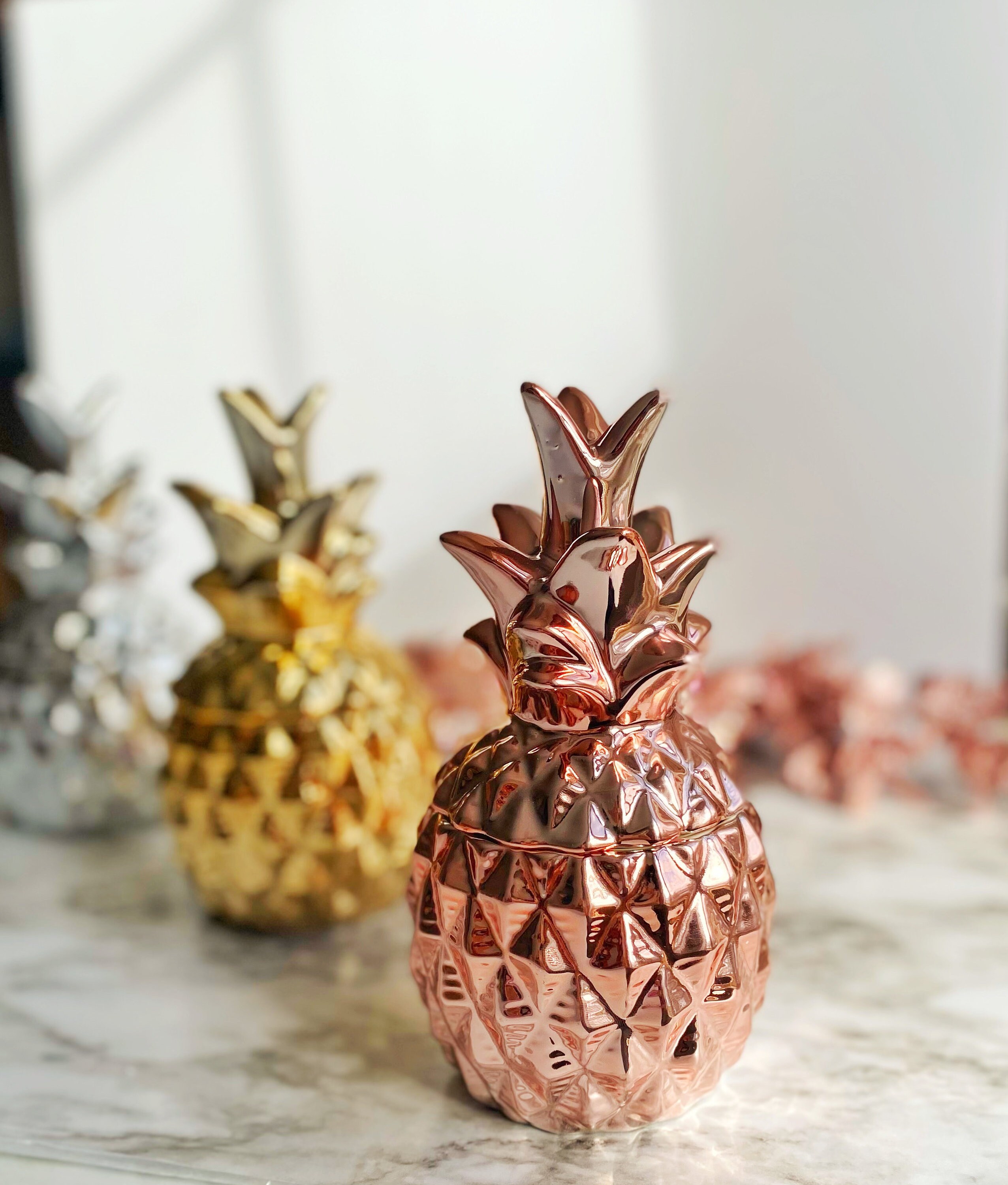 Chrome pineapple scented candle tropical scented soy candle Etsy