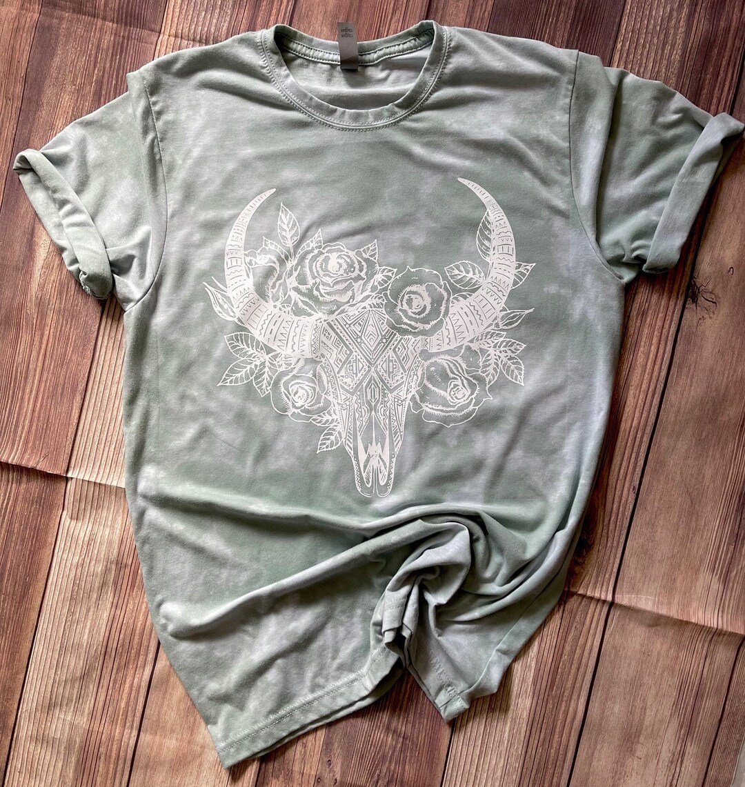 Boho koeien schedel gebleekt shirt dames Nederland