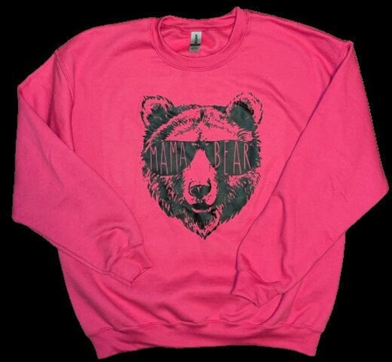 Mama Bear Sweatshirt Pink Mom Gift Womens