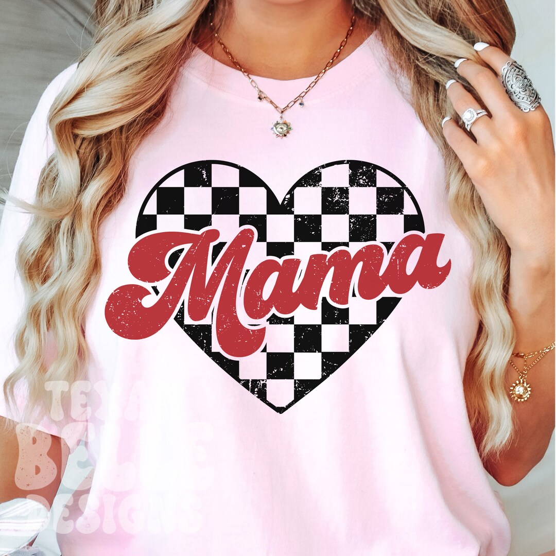MAMA HEART GRAPHIC T-SHIRT - ROSE