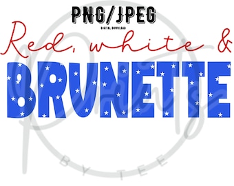 ROSSO BIANCO e BRUNETTA ~ png divertente ~ jpeg divertente ~ 4 luglio ~ America ~ bruna