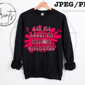 Vraag me over mysterie kwijting png ~ beschamende witte olifant t-shirt png ~ grap cadeau volwassen humor png jpeg ~ grappig volwassen png grapontwerp