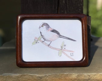 Framed Coal Tit Print - Wall Art/ Home Decor/ Illustration
