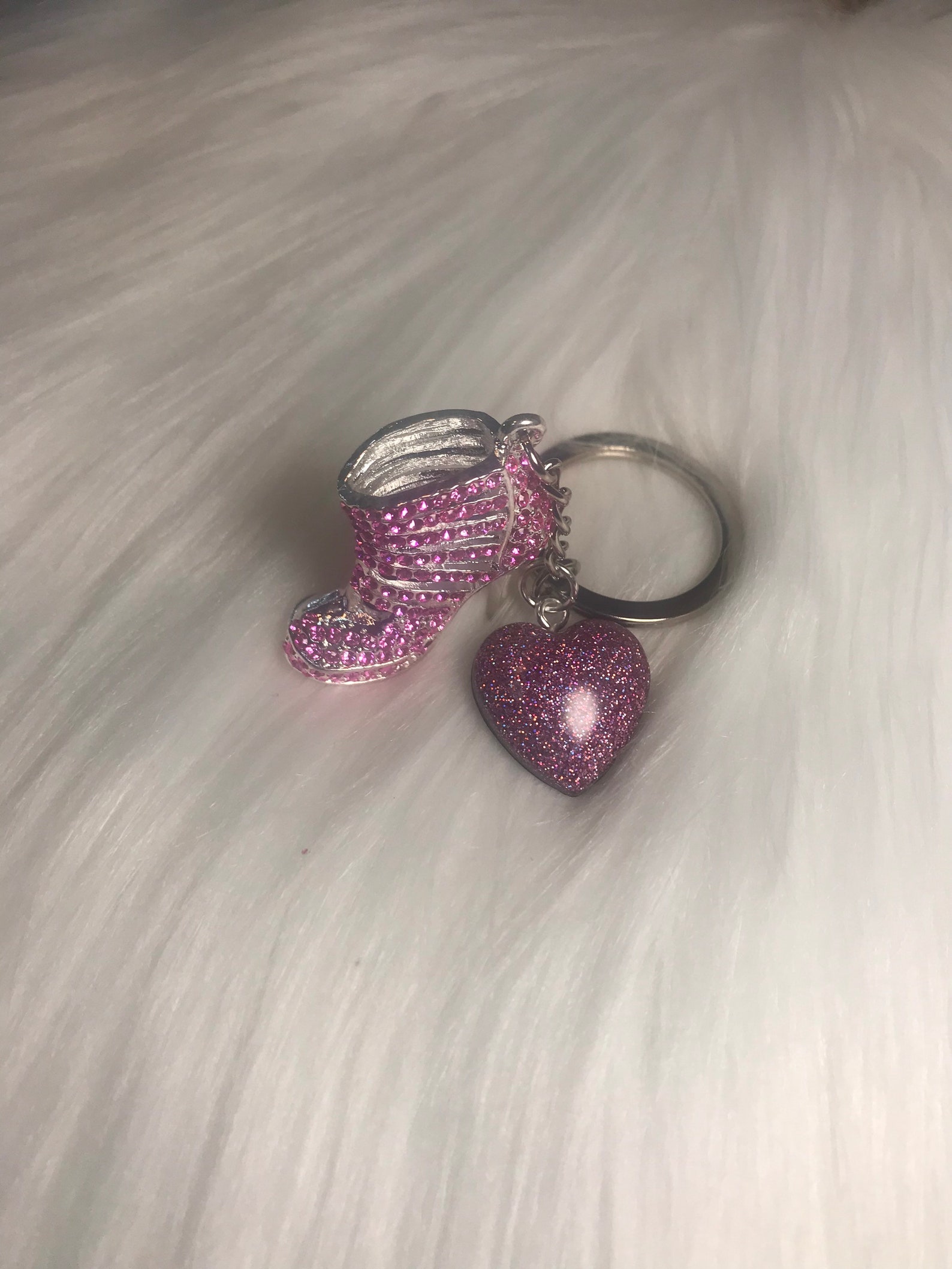 High heel shoe charm keychain pink | Etsy