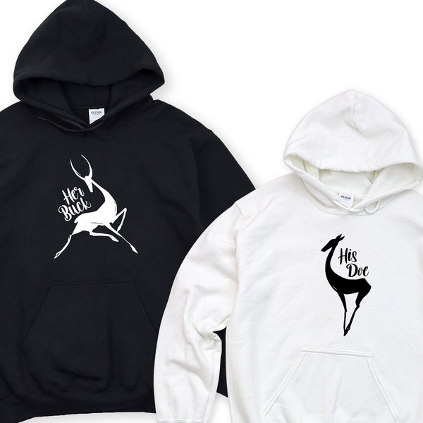 Her buck his doe hoodies Clearance