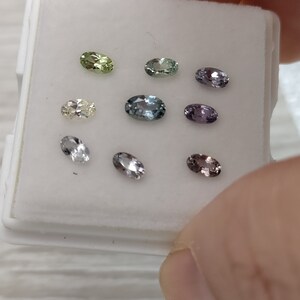Montana Sapphire Rainbow set / 2.7 ct / 9 stones / Natural