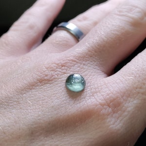 Montana sapphire cab / 2.7 ct / 7.7 mm / no heat